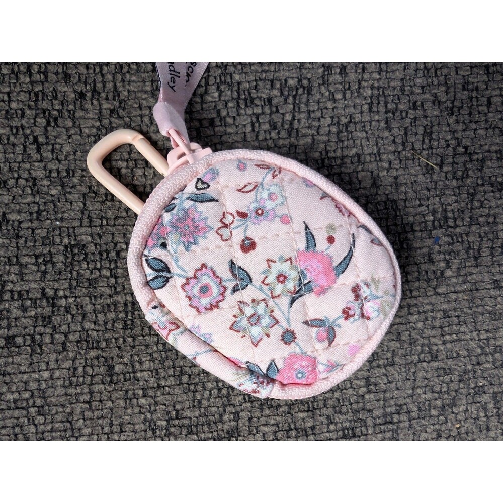 Vera Bradley Pink Floral Multi Color AirPod Holder Keychain Case Accessory - Picture 2 of 7